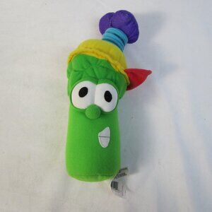 VeggieTales 2001 The Big Idea Junior Asparagus 9" Weighted Plush with Spring Hat
